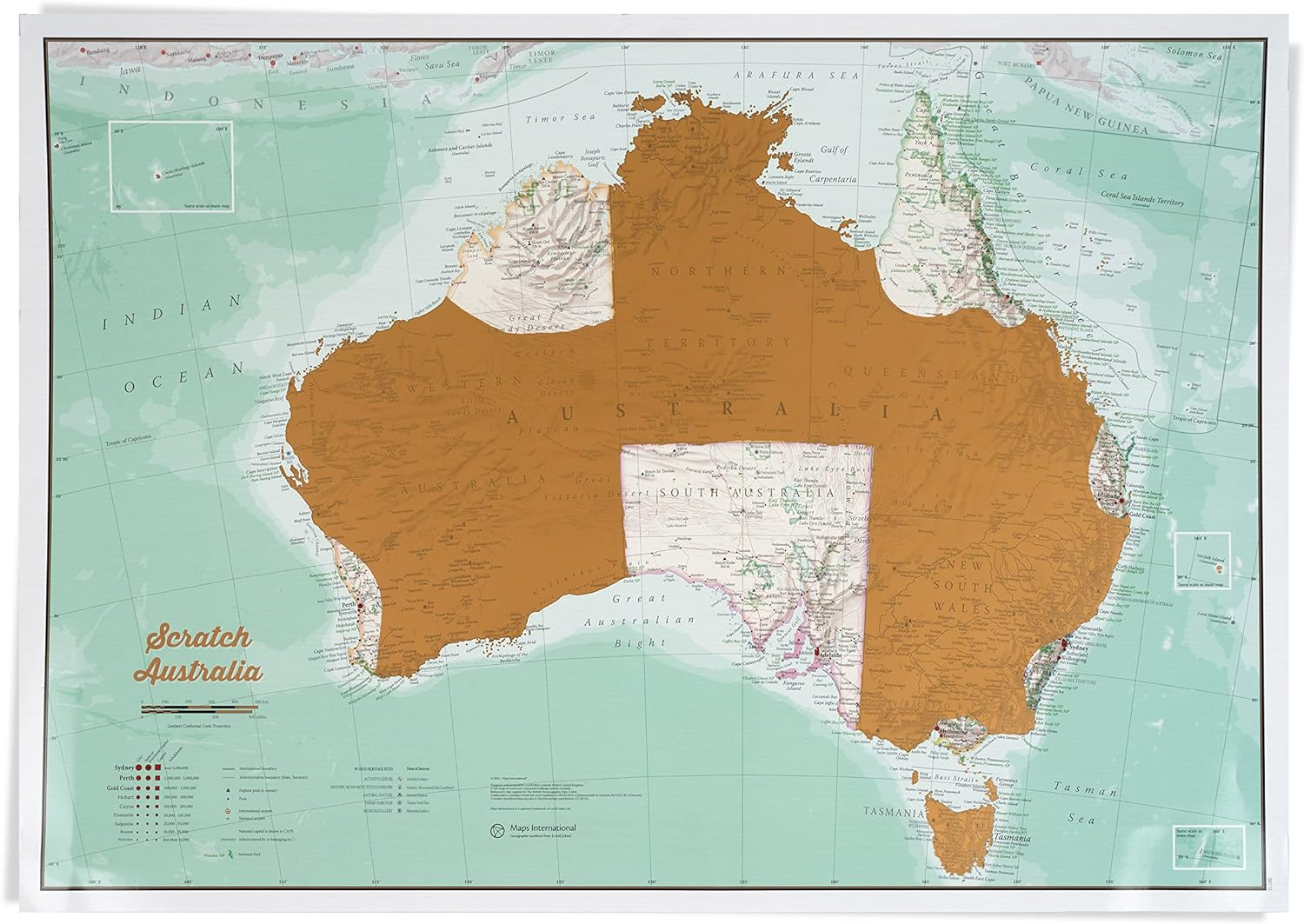 Scratch the World&reg; Travel Map - Scratch off World Map Poster - A2-59 X 42 Cm - Maps International - 50 Years + of Map Making image number 6