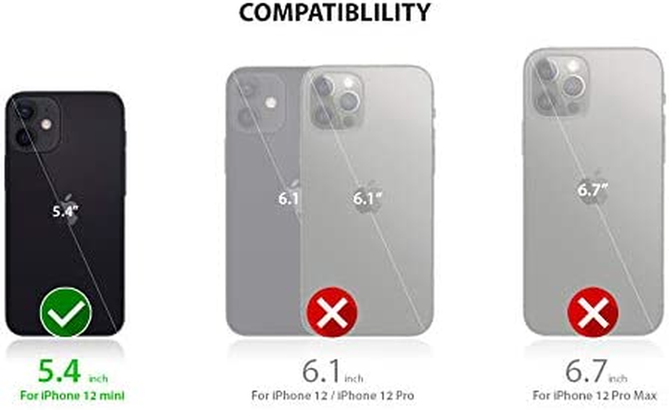 ZUSLAB Nano Silicone Case for Iphone 12 Mini 5.4" Shockproof Gel Rubber Bumper Protective Cover - Black - Cobalt Blue image number 3