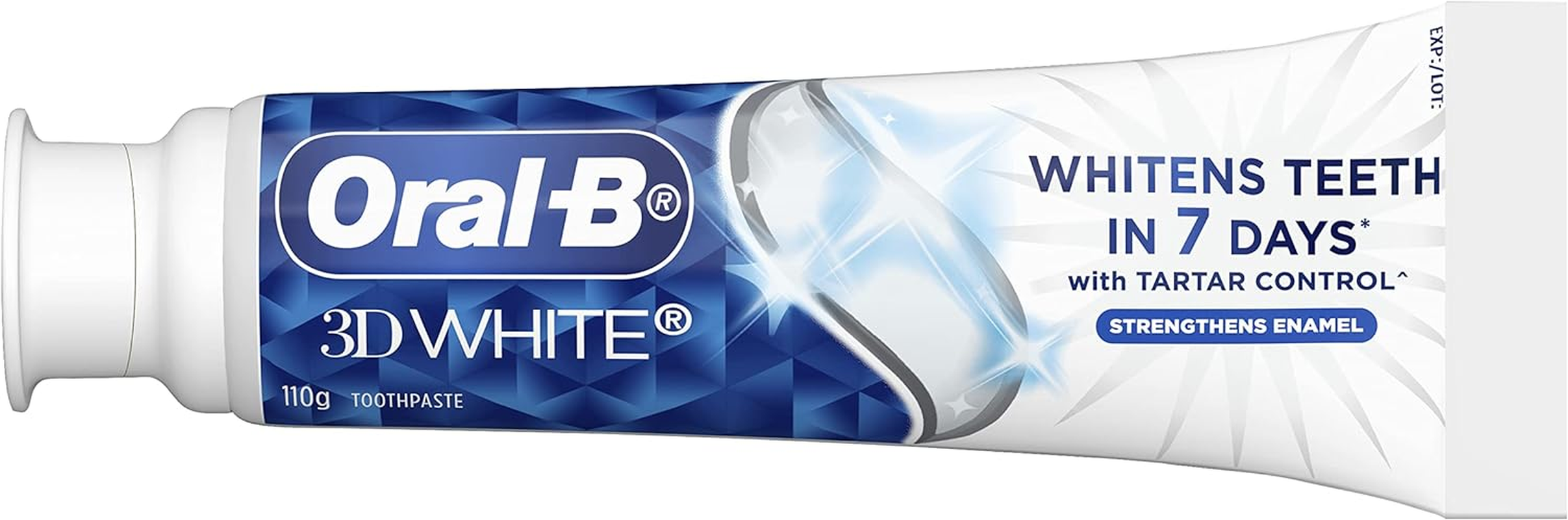 Oral-B 3Dwhite Strengthens Enamel Toothpaste 110G (Pack of 2) image number 1