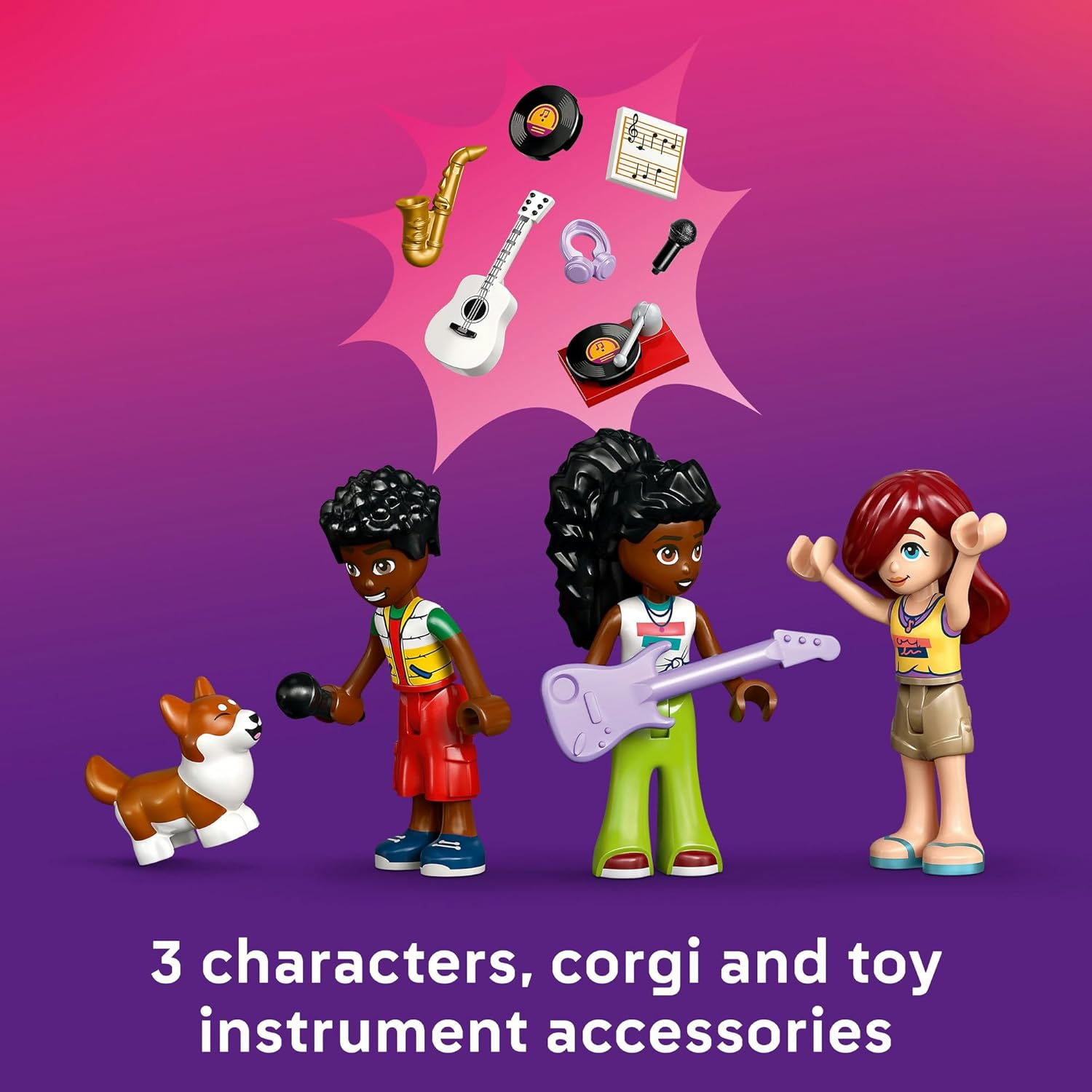 LEGO&reg; Friends Music Store & Apartment 42653 Building Set, Pretend-Play Toy with 3 Minidolls, a Corgi Figure and Accessories, Creative Fun for Kids, Toy for Girls and Boys Aged 7 Years Old and Up image number 6