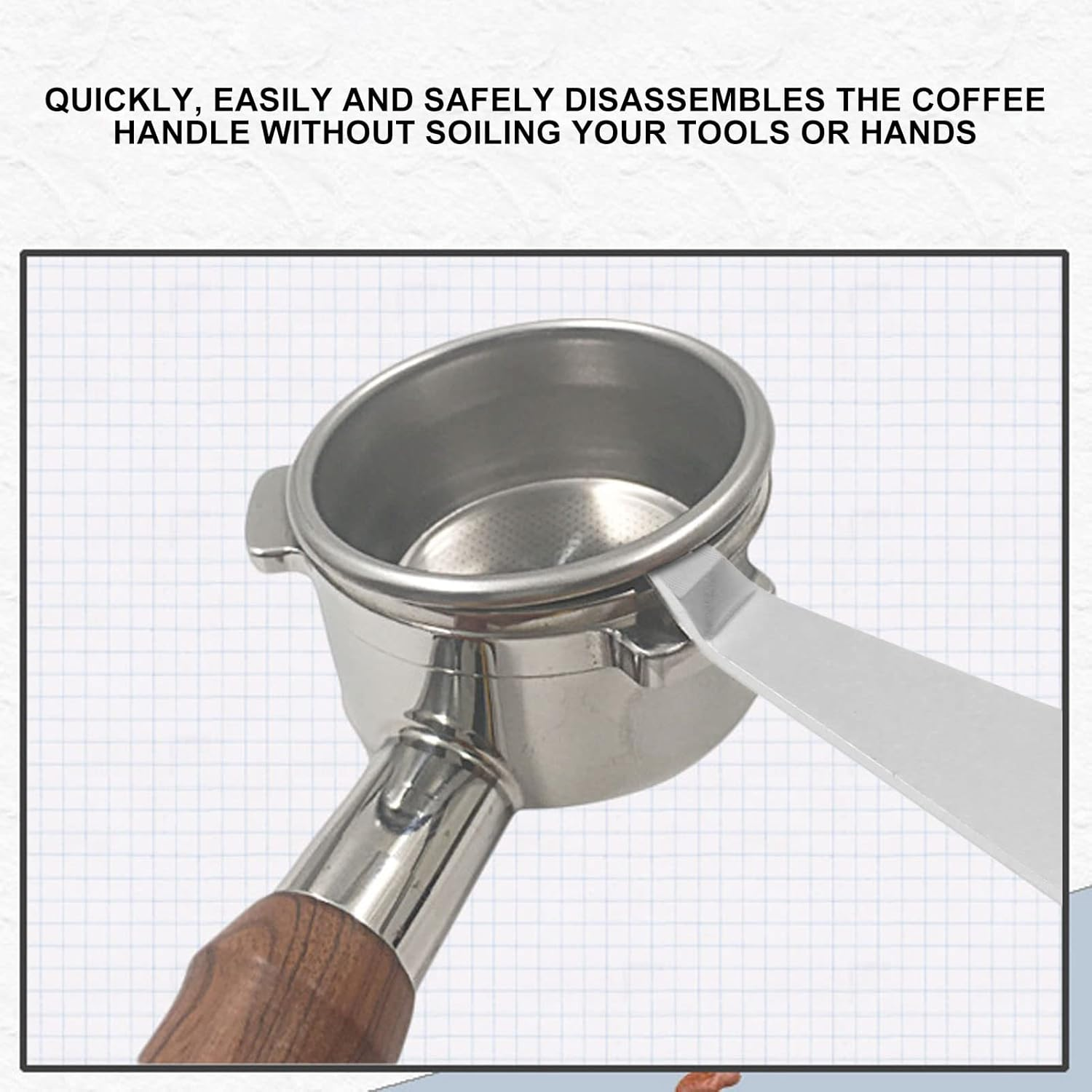 Stainless Portafilter Remover, Portafilter Basket Removal Tool, Espresso Cleaning Accessories for All Portafilter Coffee Barista Tools image number 2