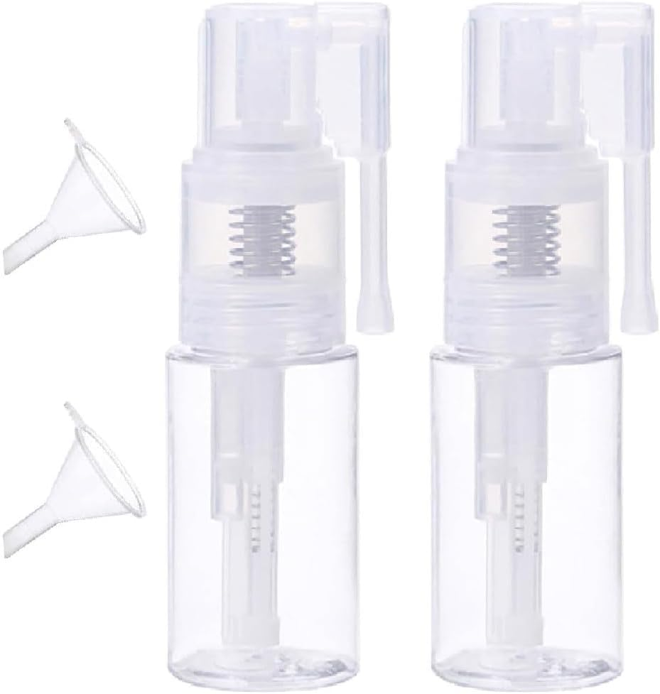 Glitter Duster Sprayer Transparent Powder Spray Bottles,2Pcs 35Ml Glitter Duster Sprayers Bottles,Glitter Duster Sprayer Craft Glitter Bottles,Transparent Craft Glitter Spray Bottles with 2 Funnels image number 1