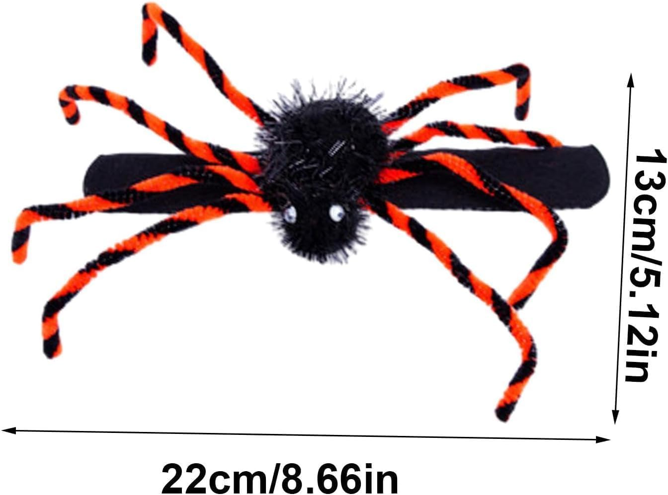 Halloween Spider Headband - Chilling Spider Hair Piece for Cosplay,Outfit Decorations Spider Slap Bracelet/Brooch/Headband for Halloween, Parade, Costume Parties - Three-Dimensional Spider Clapping Circle image number 4