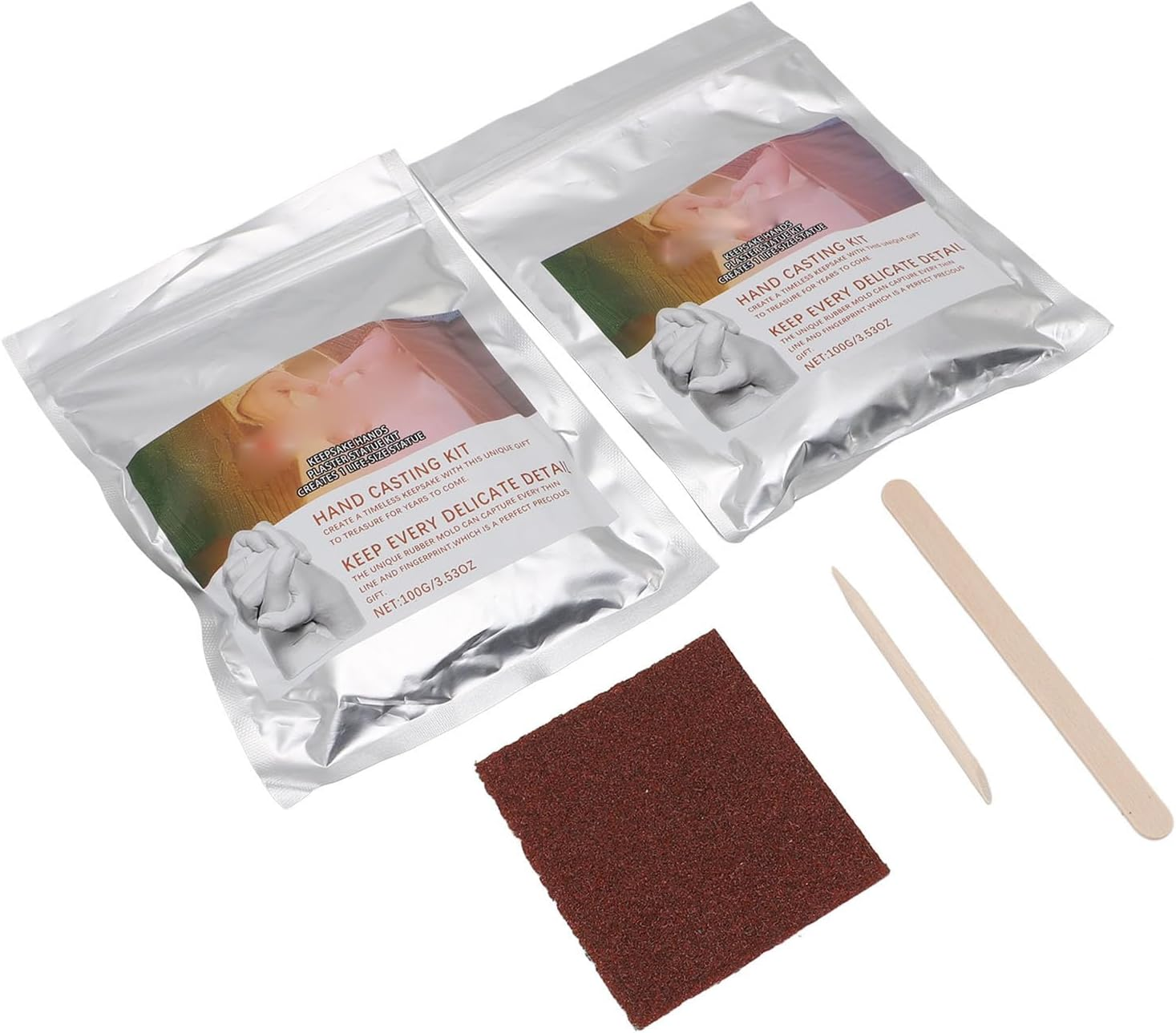 All Ages Molding Powder Craft Kit Hand Casting Supplies with Dual Formulas, User Friendly DIY Kit for Couples, Art Therapy image number 4