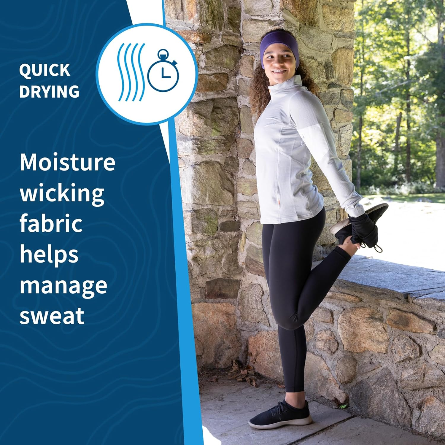 Trailheads Women&rsquo;S Ponytail Headband | Moisture Wicking Ear Band | the Power Running Headband image number 3