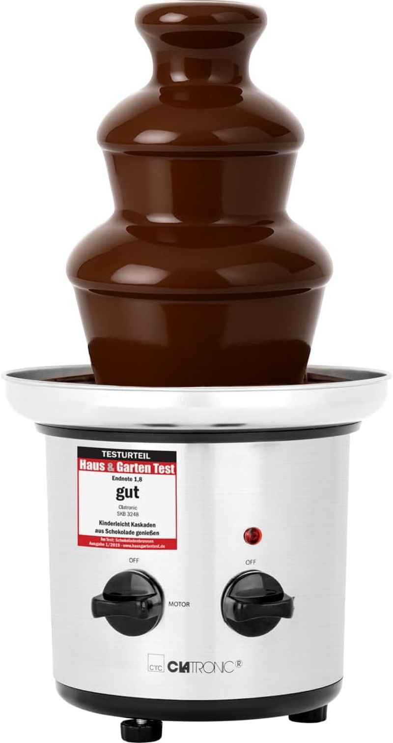 Clatronic&reg; SKB 3248 Chocolate Fountain with Excellent Chocolate Flow, for Fruits and Pastries, Easy to Clean, Chocolate Fountain with Melting Function, Small Chocolate Fountain image number 1