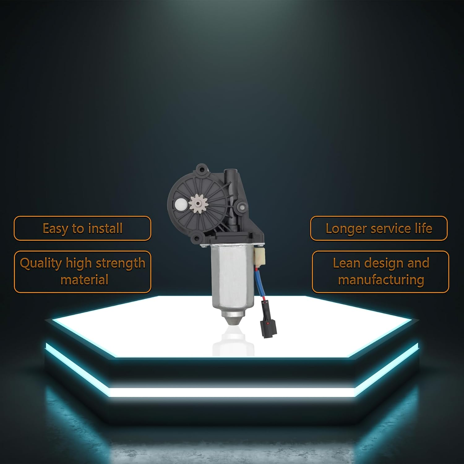 HXHAUTO 2 Pins Power Window Motor Compatible with Ford F-550/F-450/F-350/F-250 Super Duty Front Left/Rear Left Driver Side 1999，Replace for F81Z1523395AA F81Z1523395BA F81Z15233V95AARM 742-186