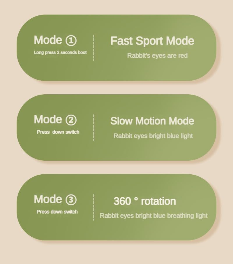 Rechargeable Motion Activated Interactive Cat Toys, Long Lifetime Motor,Interactive Toys for Cats, Smart Cat Toy, Rabbit-Shaped with Laser and Teaser Wand, Adjustable Modes and Silent Dual Motors image number 2