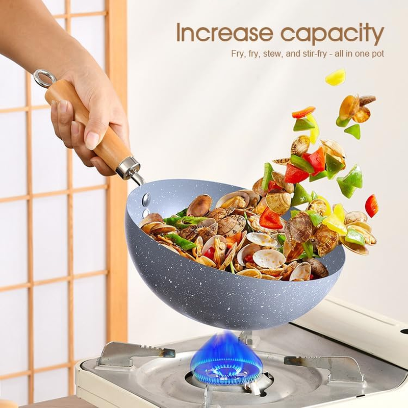 LEDON Non-Stick Deep Fry Wok with Stay-Cool Handle &ndash; Ideal for Cooking, Frying, and Stir-Frying in the Kitchen (24Cm) image number 5