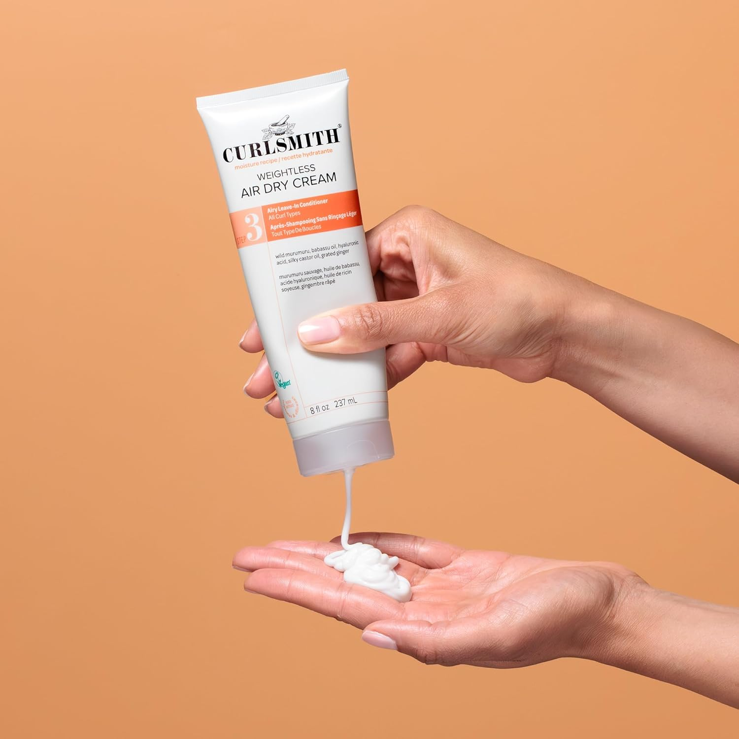 Curlsmith Weightless Air Dry Cream - Air Drying Cream, Moisturizing and Detangling for All Curls - Vegan & Cruelty Free (16 Oz) image number 2