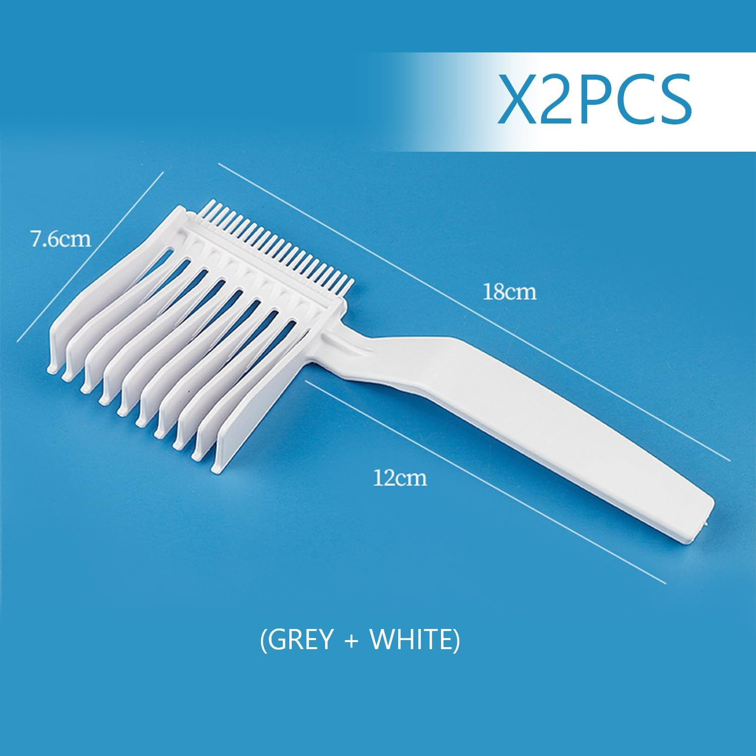 Pack of 2 Men'S Hair Cutting Comb, Flat Headed Long Handled Hair Cutting Comb, Practical Hair Cutting Aid Tool, Suitable for Hair Cutting, Sideburns Repair image number 5