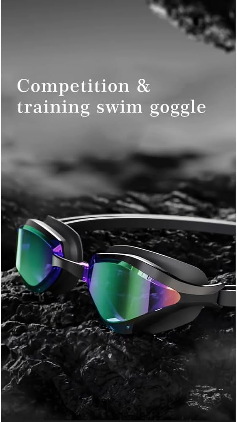 JEORGE Adult Racing Competition Swimming Triathlon Anti-Fog UV Protection Swim Goggles image number 6