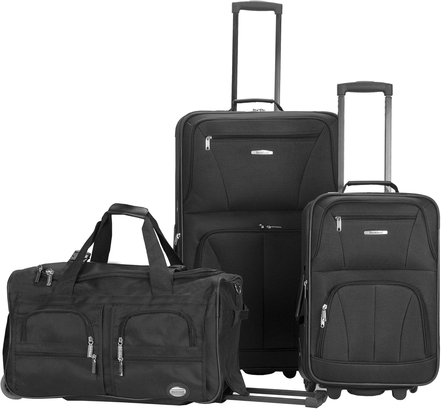 Rockland Vara Softside 3-Piece Upright Luggage Set
