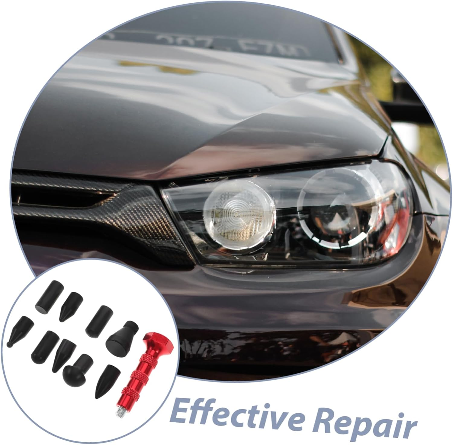 VINTORKY Automotive Dent Tool Kit Car Repair Pen Interchangeable Heads for Dent Puller image number 4