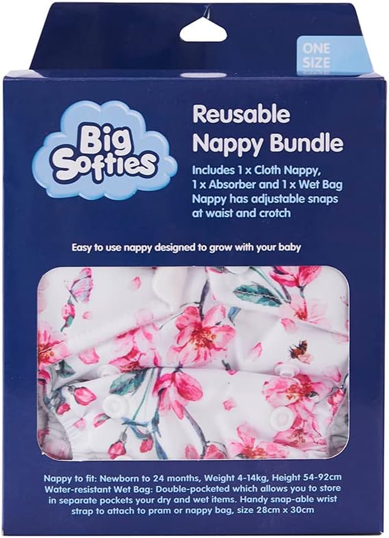 Big Softies Blosum Reusable Nappy and Wet Bag Bundle image number 5