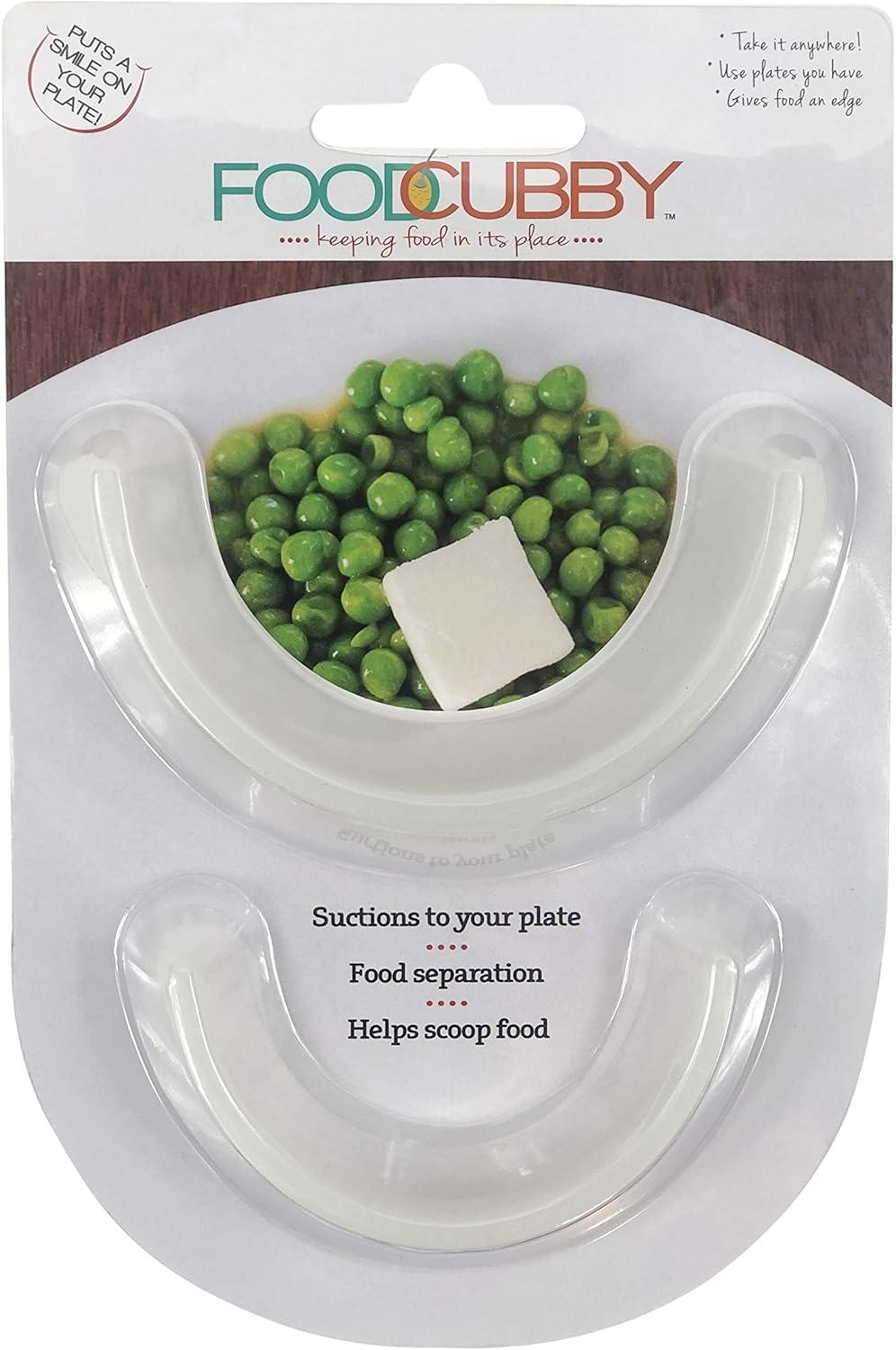 Plate Divider 2 Pack Green - Food Separator - Food Safe Silicone