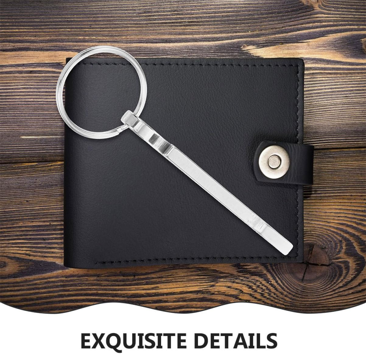 Outanaya 2Pcs Stainless Steel Waist Clip Small Money Wallet Cash Holder Key Chain Money Clip Outdoor Carabiner for Hiking image number 4