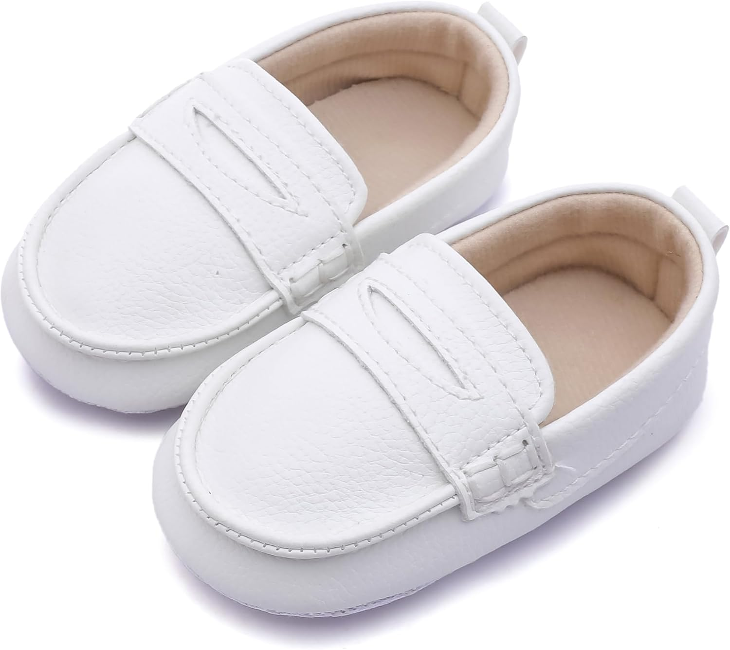 LONSOEN Baby Toddler Boys Girls Loafers Newborn Leather Moccasins Infant First Walking Dress Shoes image number 4