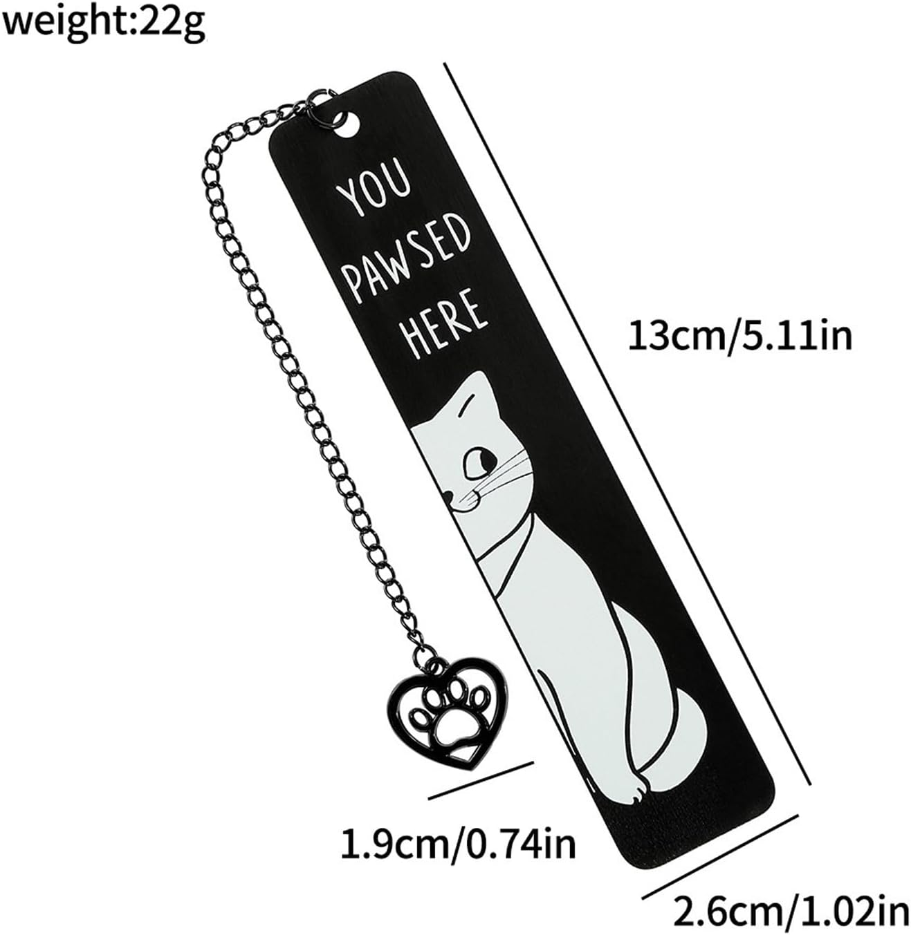 2 PCS Cute Cat Bookmark Stainless Steel Kitten Book Mark Funny Bookmarks for Women Men Teens Boys Girls image number 2