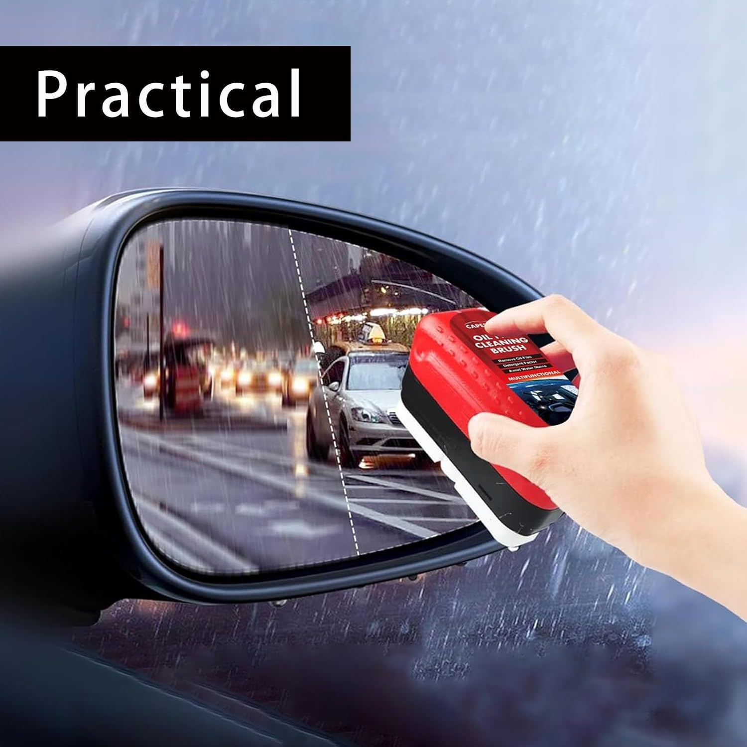 Universal Car Windshield Cleaner Brush Oil Film Remover & Anti-Fog Glass Cleaner Tool for Automotive Windows, Enhances Clarity & Visibility (2)