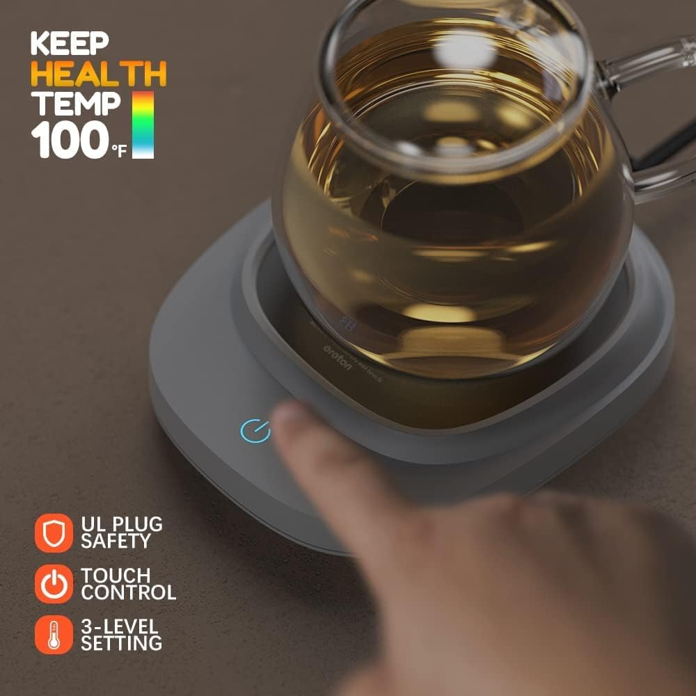 Coffee Warmer Black Coffee Mug Warmer & Cup Warmer for Office Desk Use, Electric Beverage Warmer with Three Temperature Settings, Coffee Warmer for Cocoa Tea Water Milk with Auto Shut off (NO Cup) image number 6