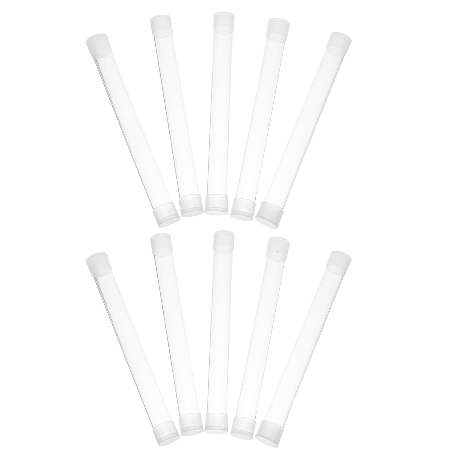 NOLITOY 10Pcs Transparent Thermometer Carrying Plastic Case Portable Dustproof Thermometer Storage Tubes for Home Travel Office Protection image number 5