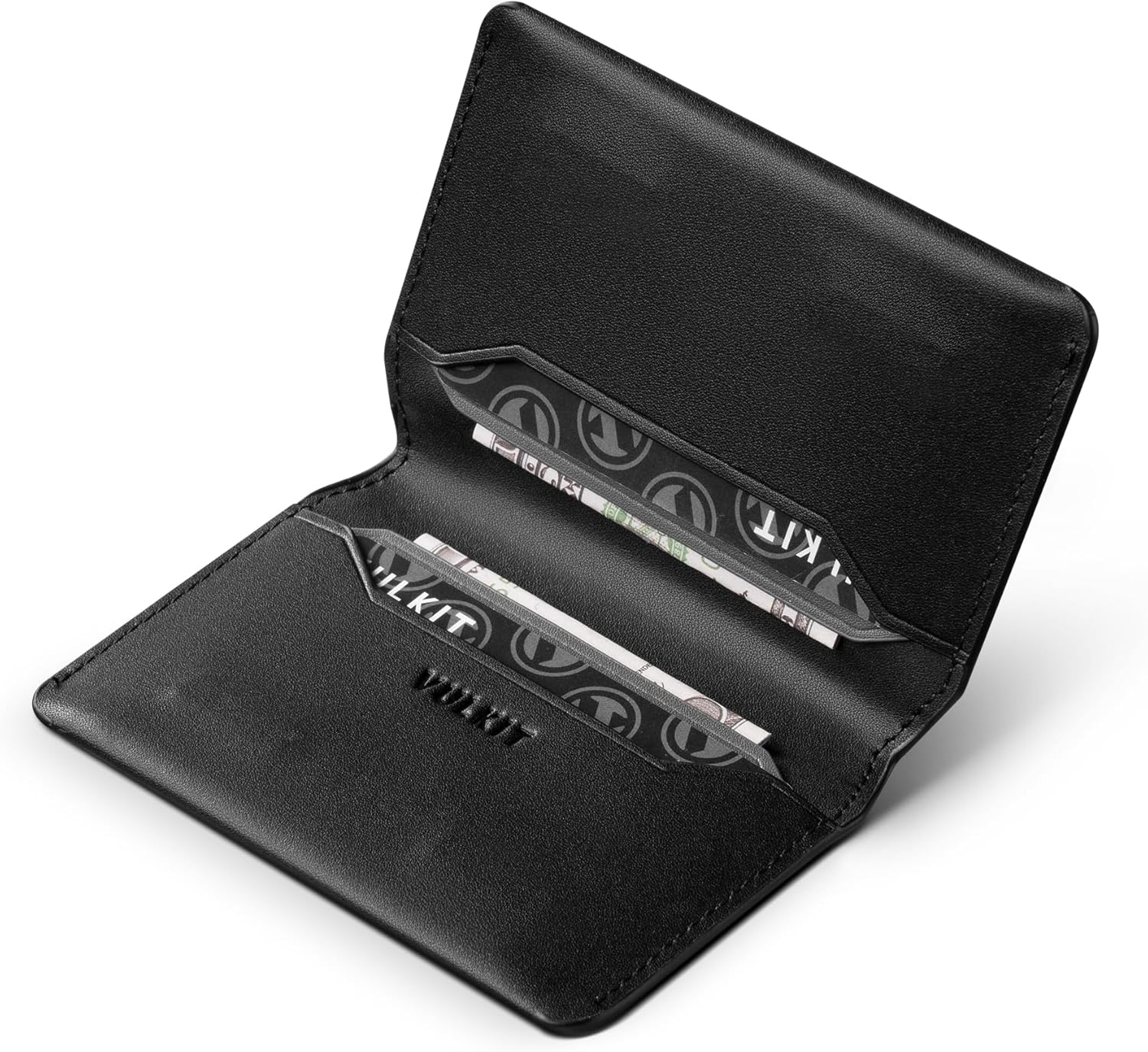 VULKIT Slim Minimalist Card Holder RFID Blocking Leather Credit Card Holder Front Pocket Wallet Magnetic Closure