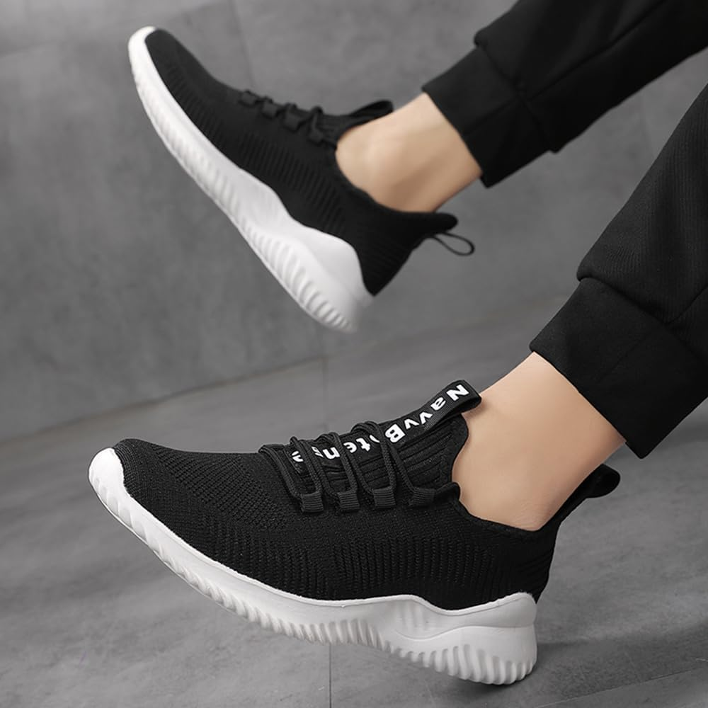 Men'S Running Shoes Non Slip Walking Sneakers Sports Fashion Casual Dress Footwear Mesh Breathable Lightweight Tennis Gym Athletic image number 3