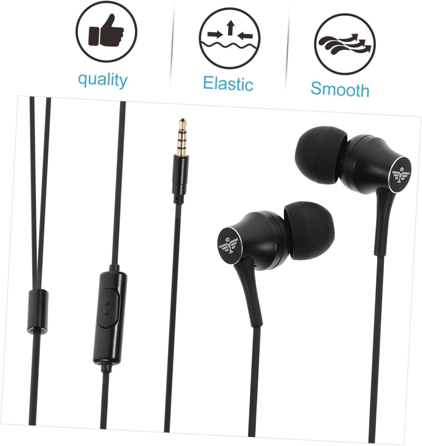 YOSADIER -Ear Earphone with 3.5Mm Jack Wired Ear Buds Ergonomic Design Noise Isolation Stereo Sound Compatible with Phone Tablet Laptop for Daily Use image number 5