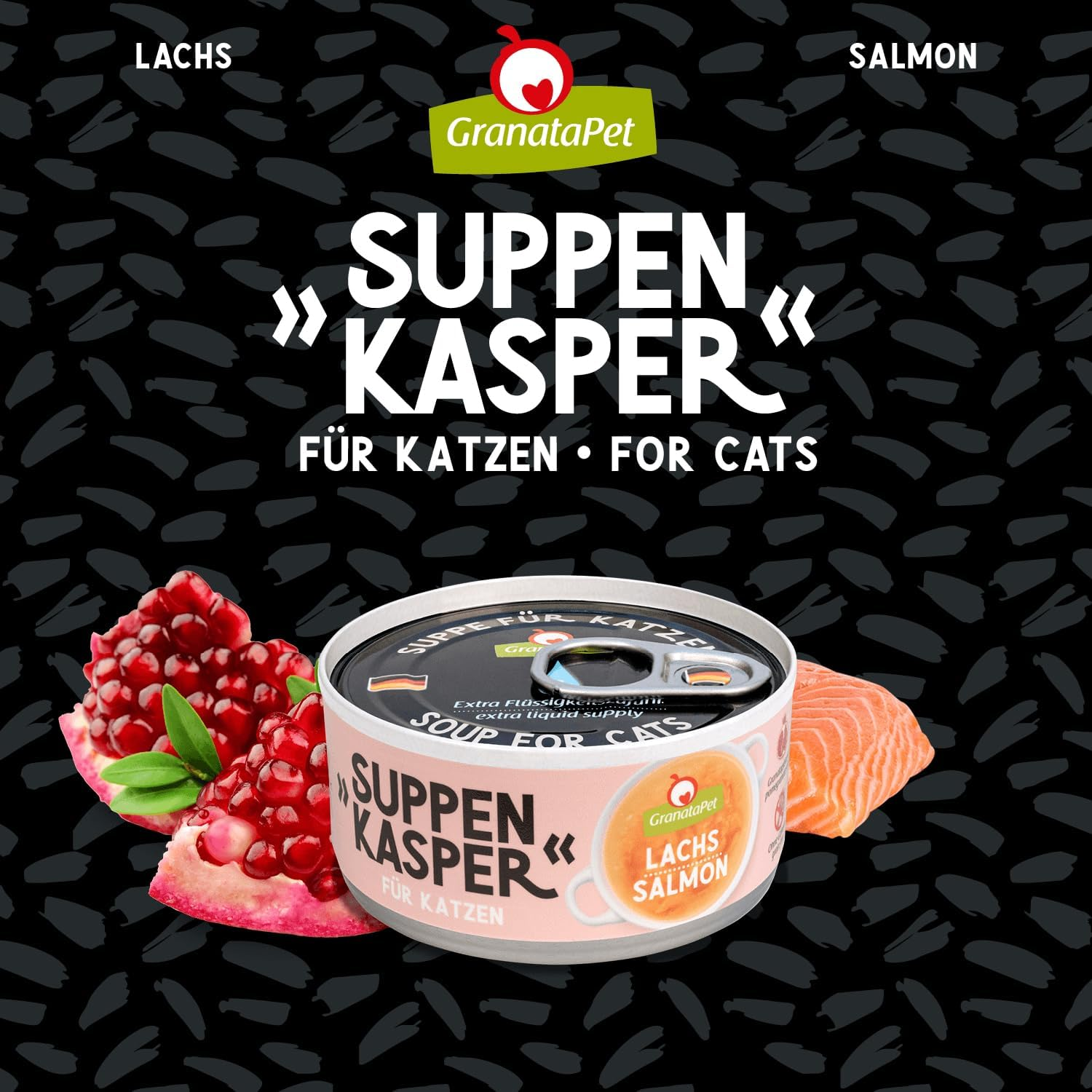 Granatapet Salmon Soup Box, Snacks or Cat Food, against Small Hunger, Treats for Extra Liquid, Grain-Free and Sugar-Free, 12 X 70G image number 2