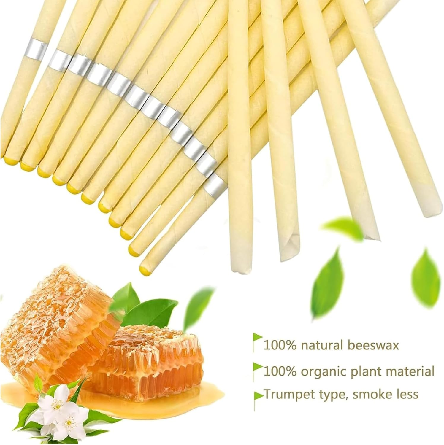 10-Pcs Organic Ear Candles with Lavender Infusion，Gentle Ear Cleaner for Sensitive Skin，Safe Ear Wax Removal with Eco-Friendly Tools image number 6