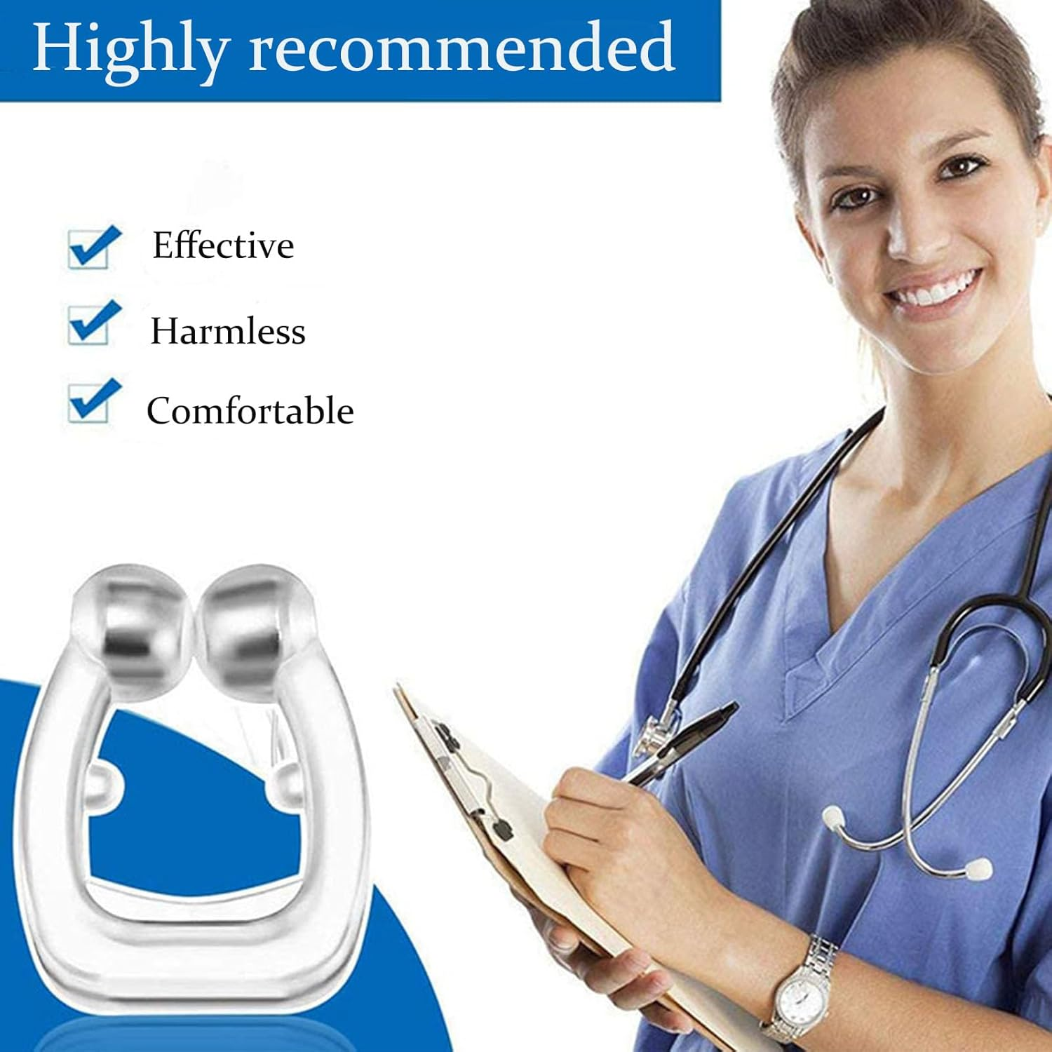 6PCS anti Snoring Nose Clip,Reusable Silicone Assisted Snoring Reducing Device,Silicone Snoring Solution,Effectively Relieving Snoring image number 6