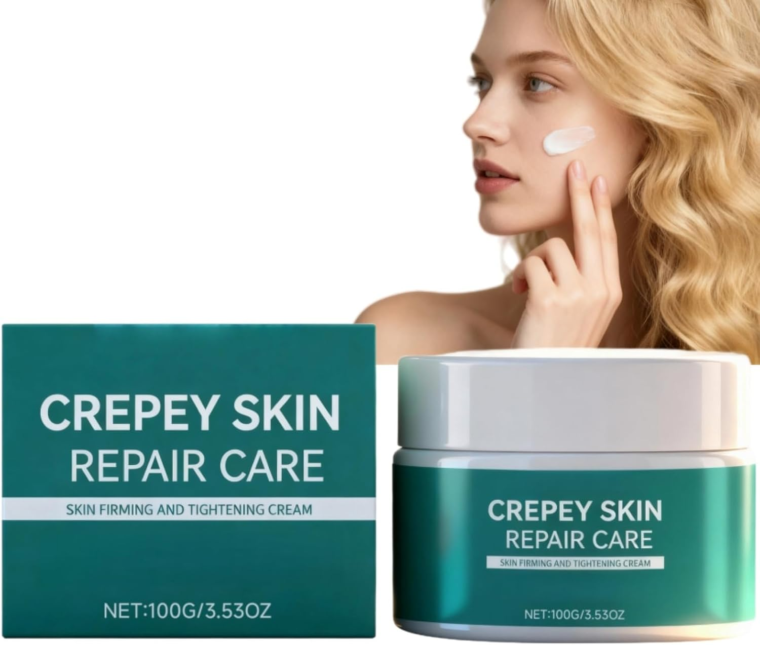 Crepey Skin Repair Cream for Extremely Dry Skins，Creepy Skin Tightening Cream for Body & Aging Skins, Neck & Chest Firming Cream, anti Aging Care Moisturizer for Face, Overnight Body Lotion (1)