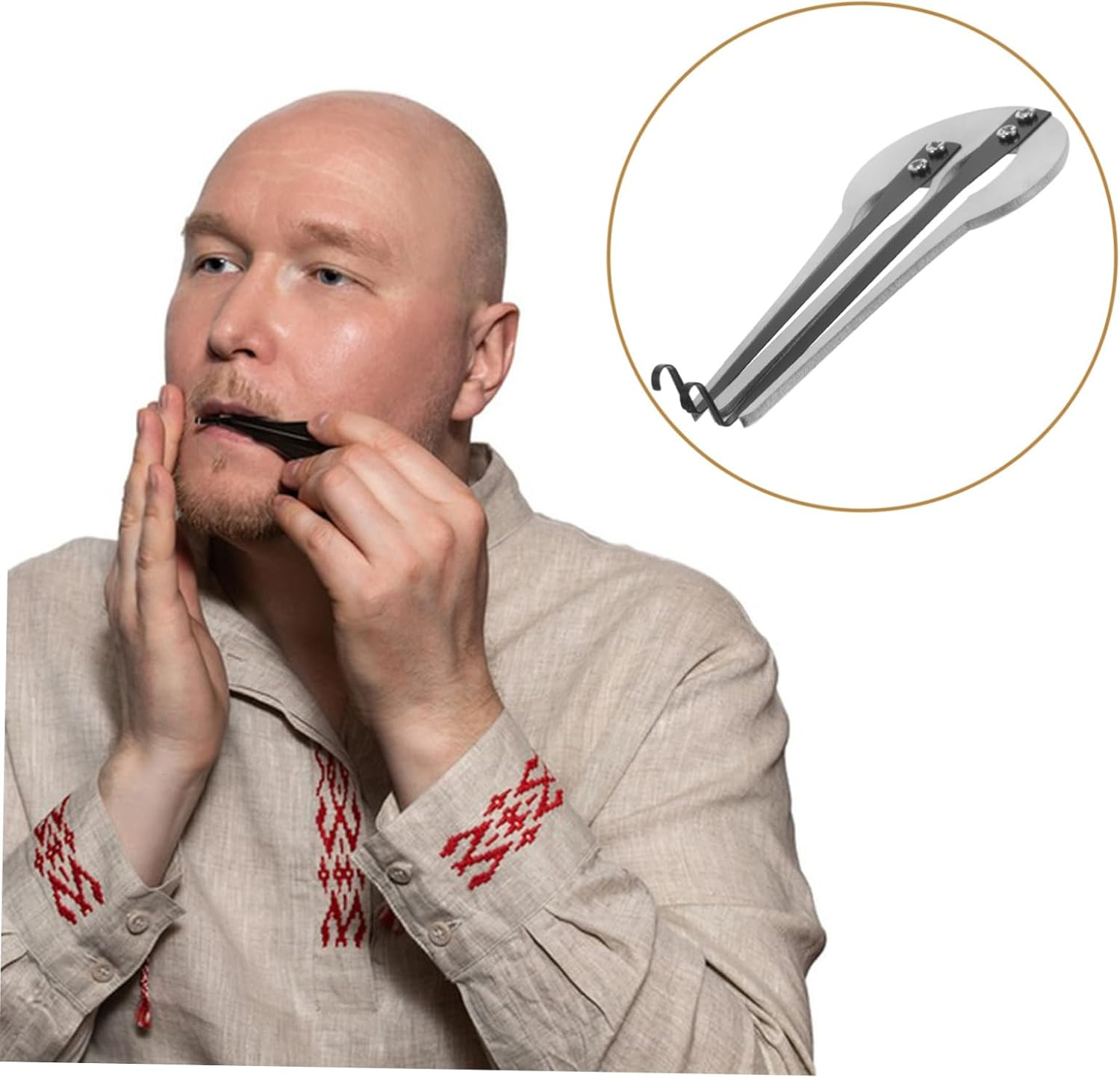 Levemolo National Spring Harmonica Harp Easy Learning Portable Russian Jaw Harp image number 2