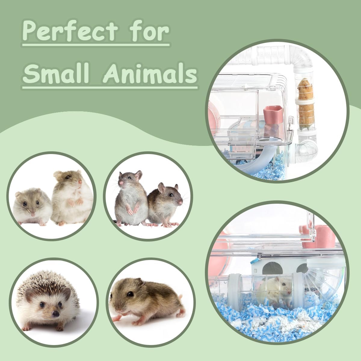 2 Hamster Tubes Kits, DIY Hamster Tunnel Adventure External Tube, Transparent Connection Rail Rat Toy Hamster Cage Accessories for Hamster Mouse Small Animals Sports Expand the Space image number 3
