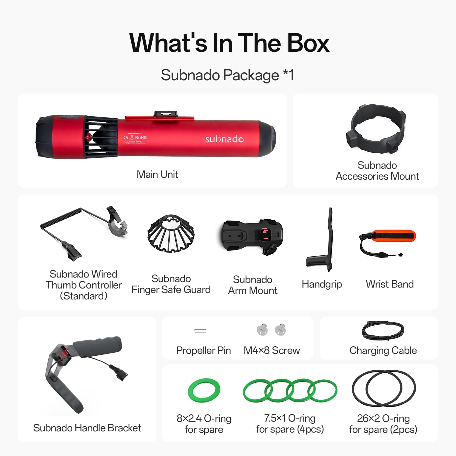 Waydoo Subnado Underwater Scooter, Thumb Controlling Sea Scooter for SUP Paddle Board, Suitable for Pool, Diving, and Snorkeling, Compact and Portable Water Scooter for Adults and Kids image number 3