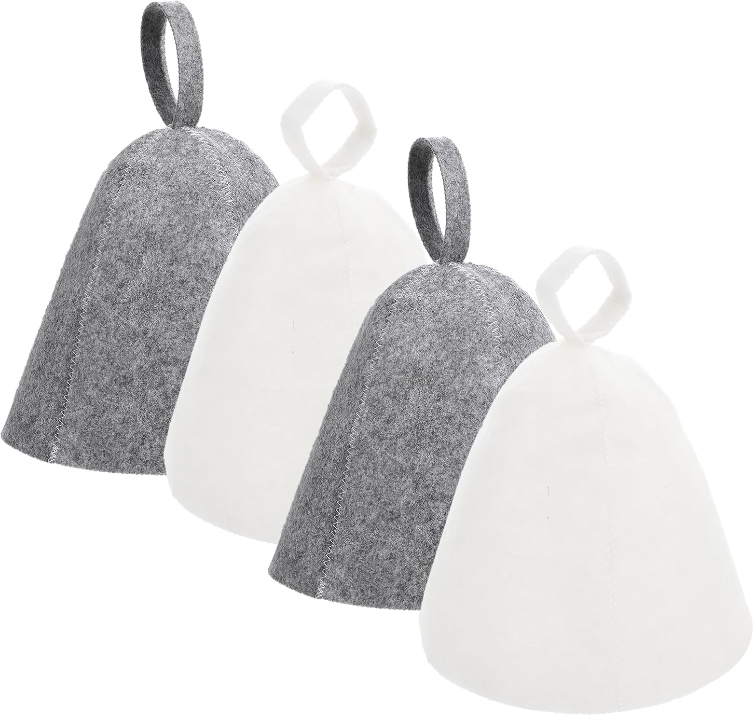 4Pcs Sauna Hat, Wool Felt Sauna Cap, Russian Steam Hat, Unisex Sauna Hat for Women Men Steam Bath Sauna Accessories