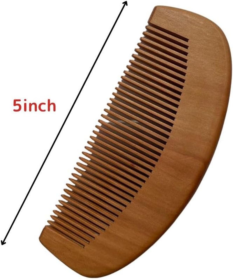 Daiso [Japanese Style] Peach Wood Natural Comb - anti Static Hair Lustrous Hair Can,Also Make Oil Combs. 8973