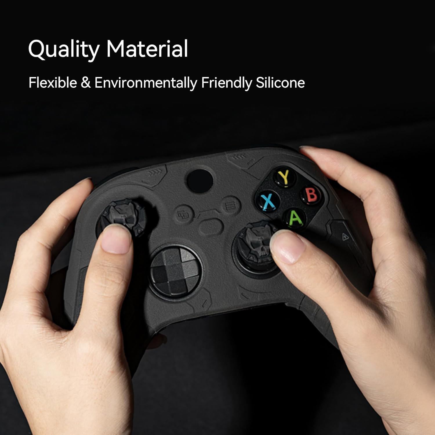 G.S.TAC Edge Compatible with Skin Xbox Series X/S Controller, Anti-Slip Silicone Protective Cover Skin Case with 2 Thumb Grip Caps image number 2