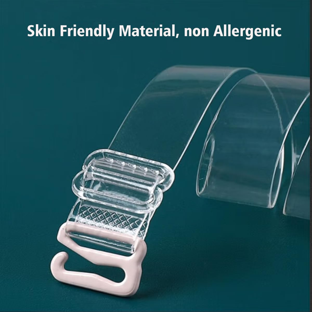 Clear Bra Straps, Skin-Friendly, Exposed Invisible Non-Slip, Detachable and Adjustable Bra Straps Soft for Strapless Bra, 2 Pairs image number 5