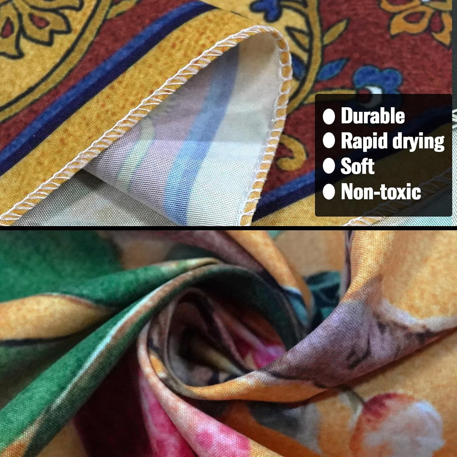 Boho Tree of Life Tapestry, Vintage Flower Leaves Birds Plant Animal Pattern Tapestries, Retro Indian Bohemian Aesthetic Wall Hanging Orange Yellow 36&times;48 Inch image number 3