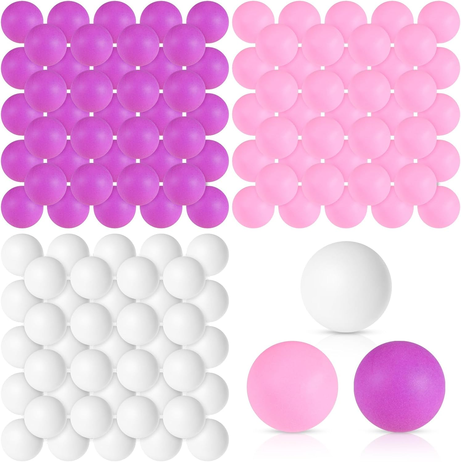 Libima 120 Pieces Colorful Table Tennis Balls Bulk School Supplies 40 Mm Plastic Balls Game Balls Table Tennis for Baby Shower Home Decor Game Party School