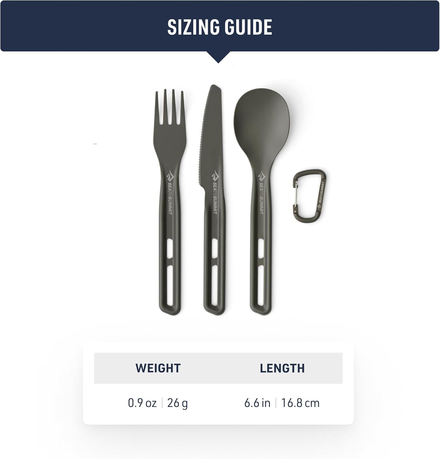 Sea to Summit Frontier Ultralight Cutlery Set, Fork, Spoon and Knife (3 Pieces) image number 6