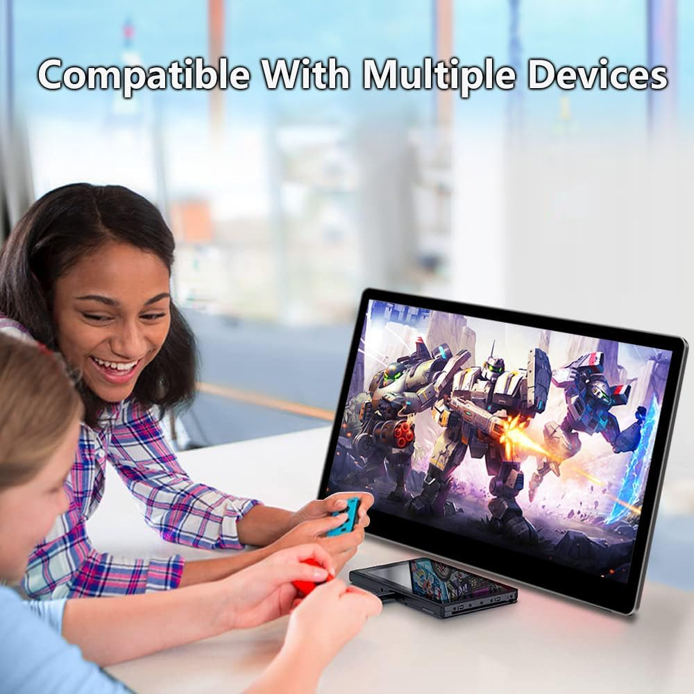 15.6 Inch 3K Touchscreen Portable Monitor, IPS 2880 * 1620,100% Srgb Mobile Monitor Eye Care Game Display Built Usb-C/Hdmi/Mini DP with Folding Kickstand for Pc,Laptop,Game Console image number 4