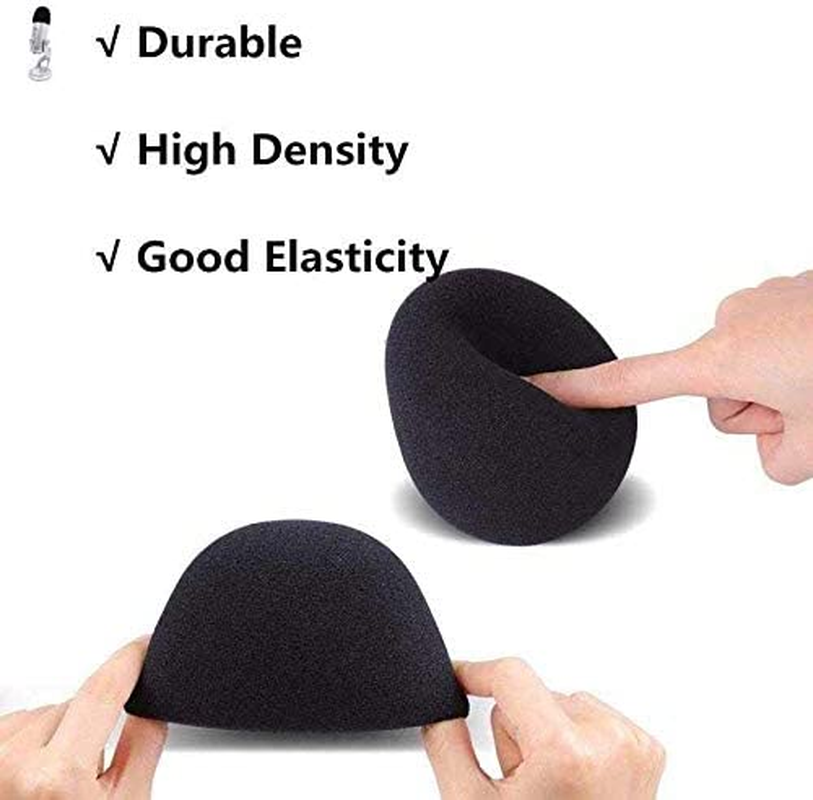 Pop Filter Windscreen Microphone Sponge Foam Cover for Blue Yeti Pro Condenser Mic Black image number 2