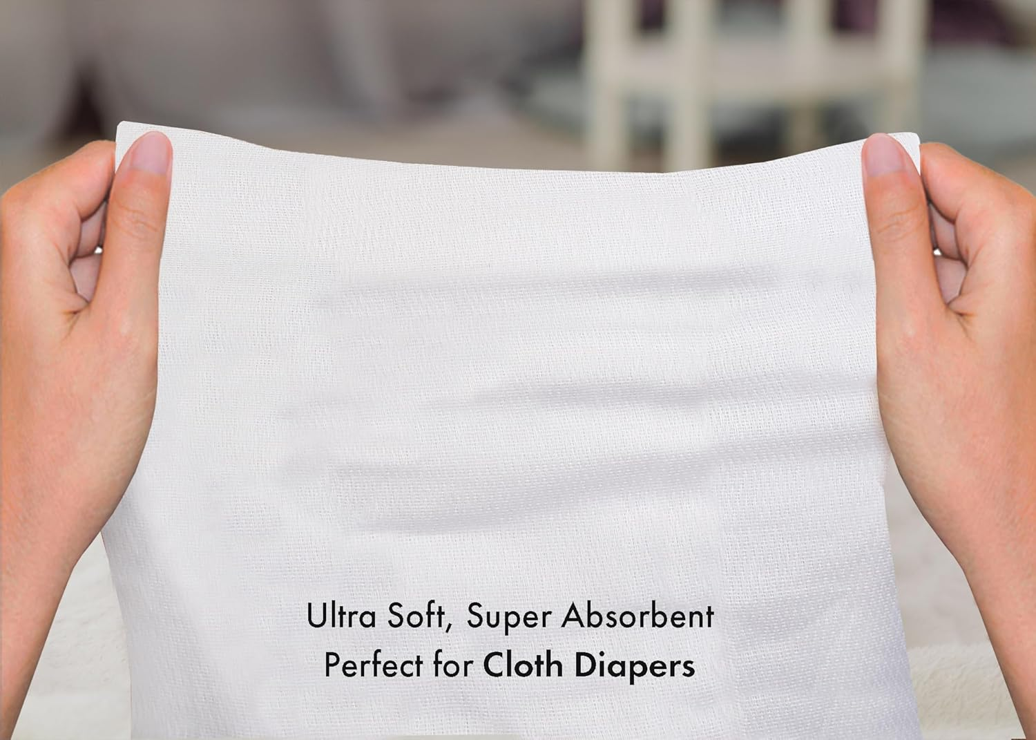 Ruvanti Cloth Diapers 100% Cotton Burp Cloth/Reusable Diaper Large 24X24" image number 2