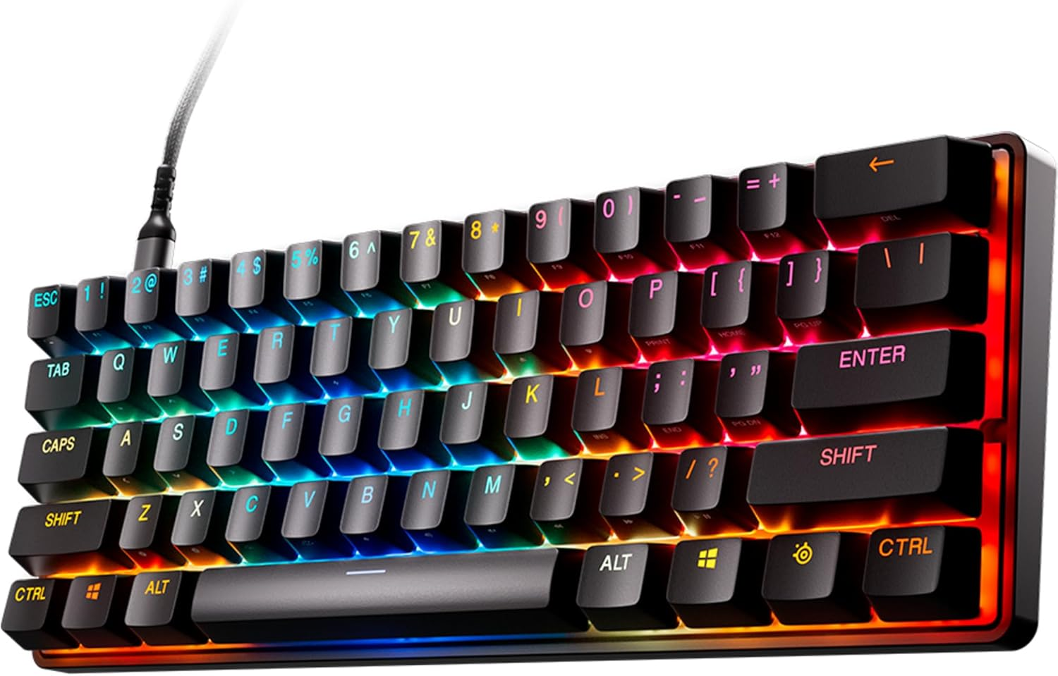 Steelseries Apex Pro Mini Gen 3 with Omnipoint 3.0 Hypermagnetic Switch - Adjustable Actuation - Rapid Trigger - Game Presets - Protection Mode - Rapid Tap/Socd - RGB -PBT Keycaps - DE QWERTZ image number 1