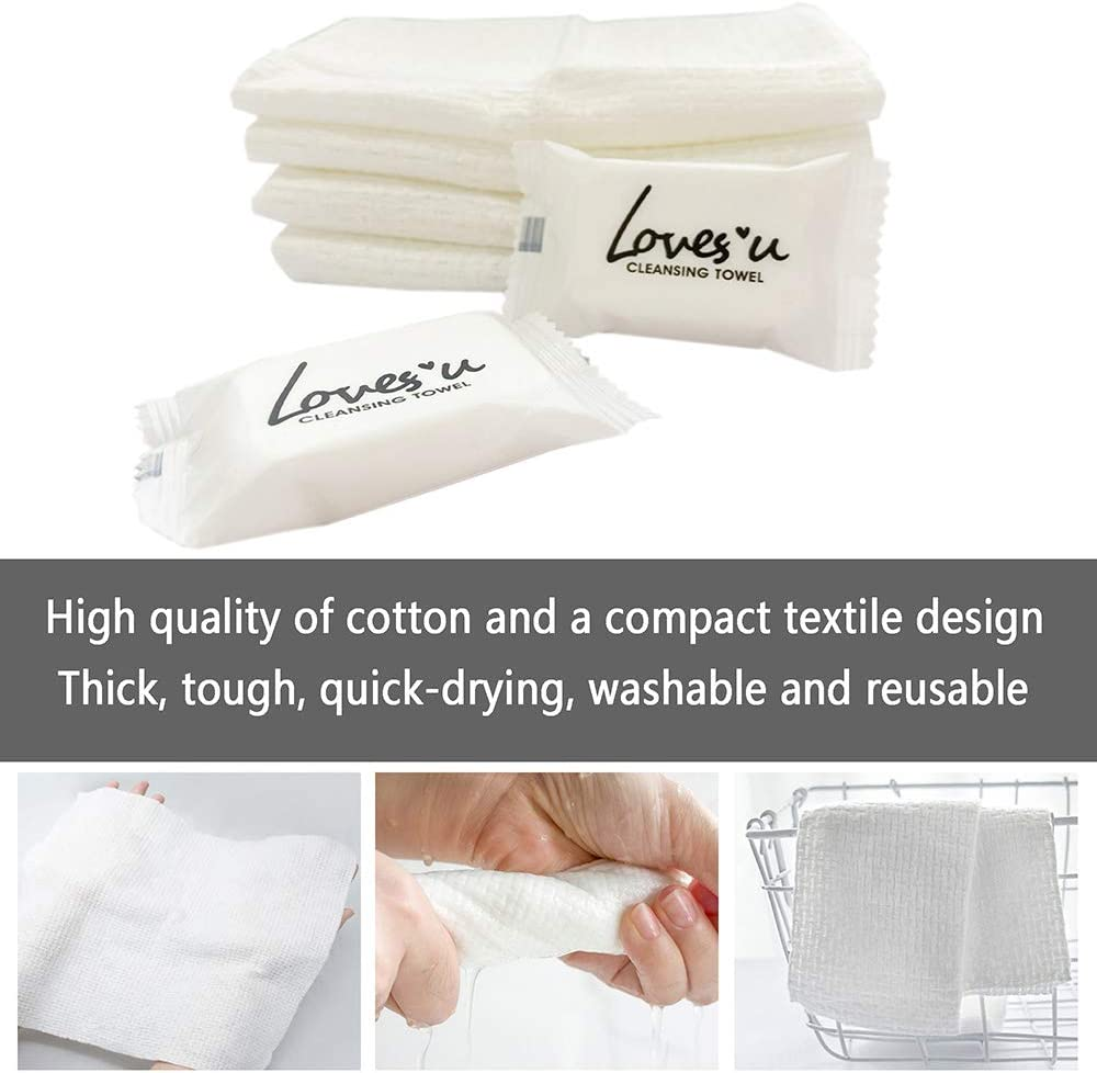 Insoftb Compressed Towel Tablets Disposable Portable Towel for Outdoor Travel Camping Hiking Sport Hotel Beauty Salon Soft Durable Reusable Thicker Style image number 2