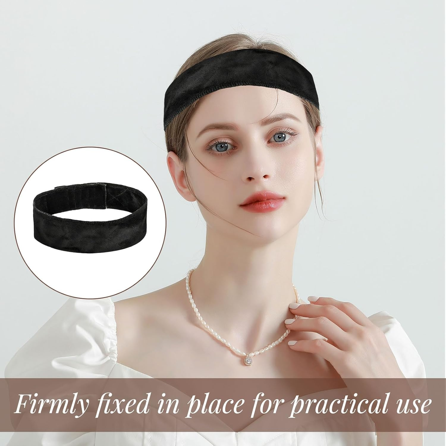 Wig Grip, 3 Pcs Wig Head Band, Adjustable Velveting Wig Cap Headband, Non Slip Breathable Head Band, Elastic Velvet Head Bands for All Day Wear, Keep Comfortably Secured in Place image number 4
