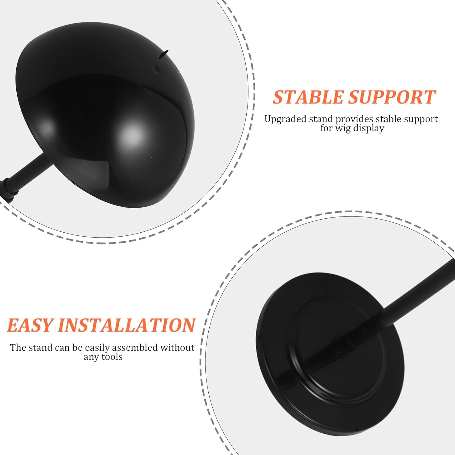 STOBAZA Wig Headband Holder Display Stand for Multiple Wigs Hat Display Stand for Storage image number 4